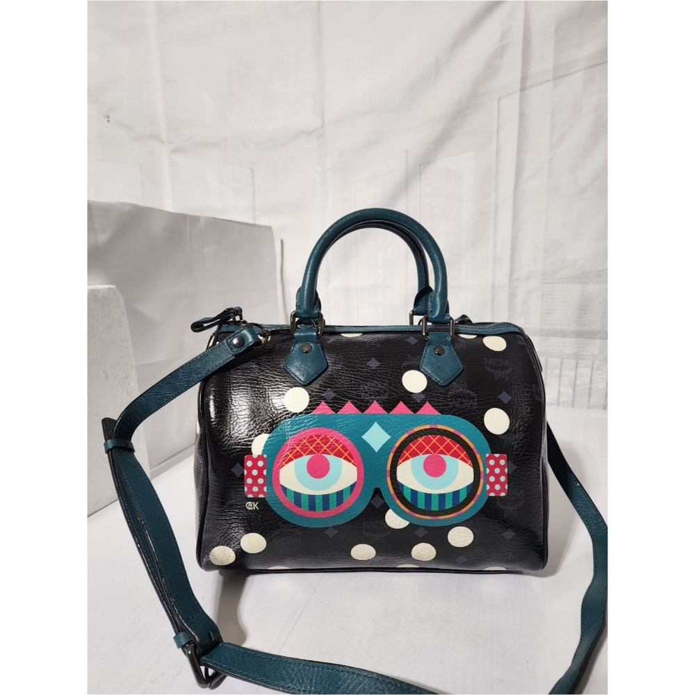 MCM Craig & Karl Snowdome Boston Bag Black/Green